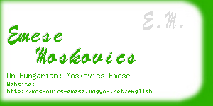 emese moskovics business card